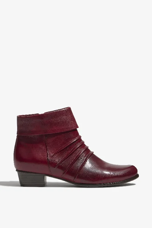 women's ankle boots with zippersSTEFANY-392 Sangria