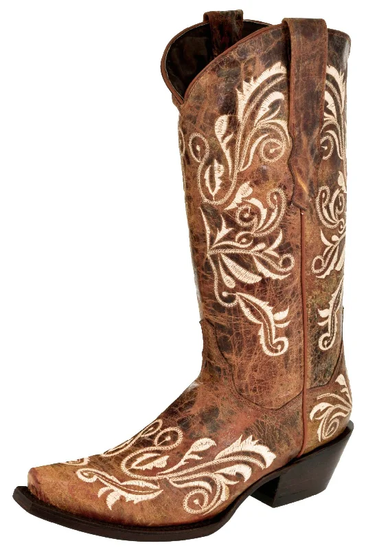 women's distressed cowboy bootsWomens Granada Cognac Cowboy Boots Swan Embroidered - Snip Toe women's distressed cowboy bootsWomens Granada Cognac Cowboy Boots Swan Embroidered - Snip Toe