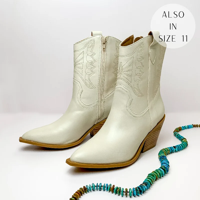 women's ankle boots with bow detailsCorky's | Rowdy Western Stitch Boots in Bone White women's ankle boots with bow detailsCorky's | Rowdy Western Stitch Boots in Bone White