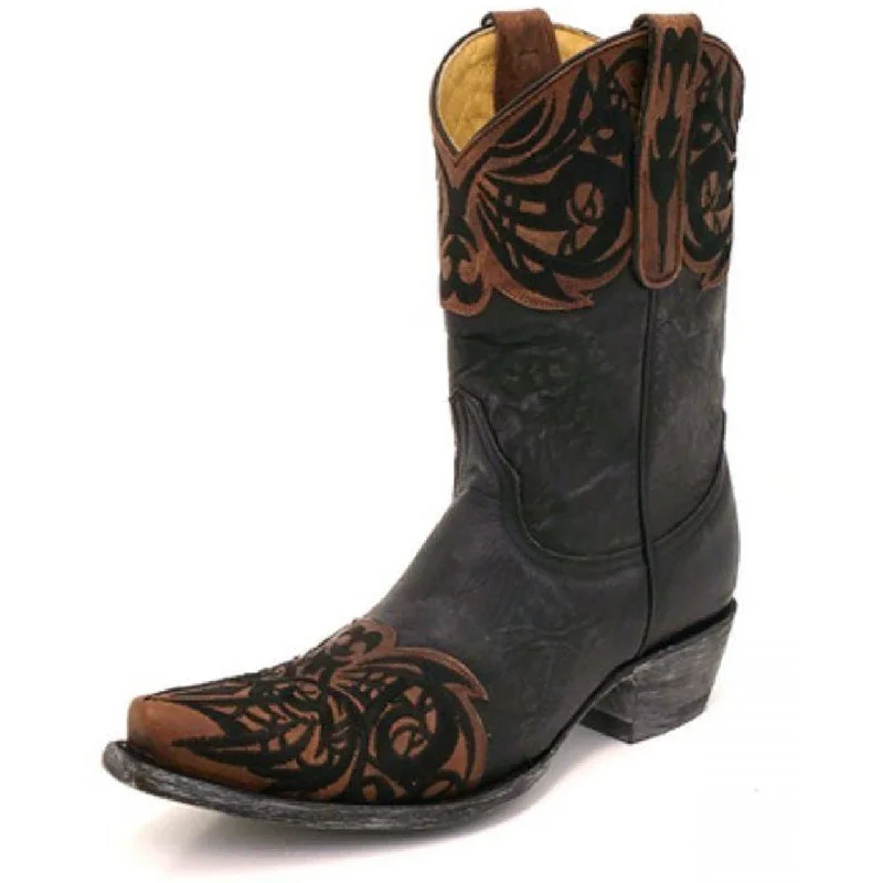 women's platform moto bootsOld Gringo Yippee Ki Yay Paka Black and Oryx Boots